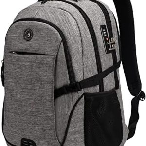 SHRRADOO Anti Theft Laptop Backpack Travel Backpacks with usb Charging Port for Women Men High School College Backpack Computer Bag Fits 17 Inch Laptop,Black